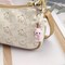 Cute Pink Keychain, Fuzzy Cat Keychain Aesthetic Y2K KeychainCharms Stylish KeychainsAccessories for Bag Charms Purse Gifts (2PCS Pink White Cat Sets)